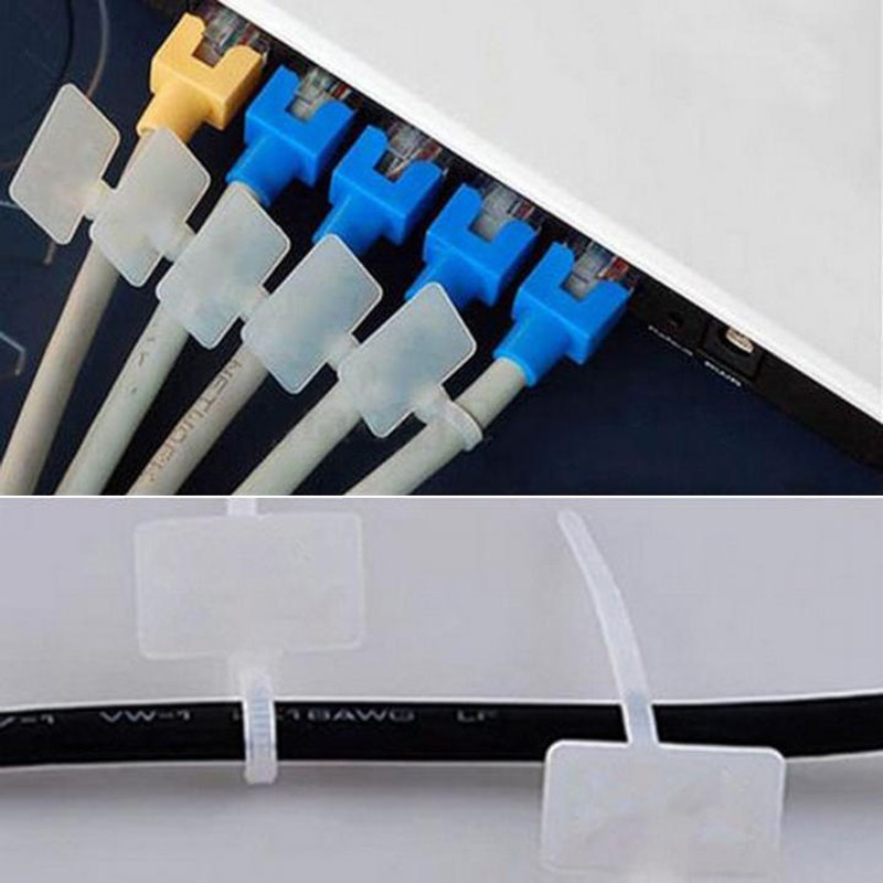 100pcs Nylon Self Locking Straps for Cable Marking and Wire Management