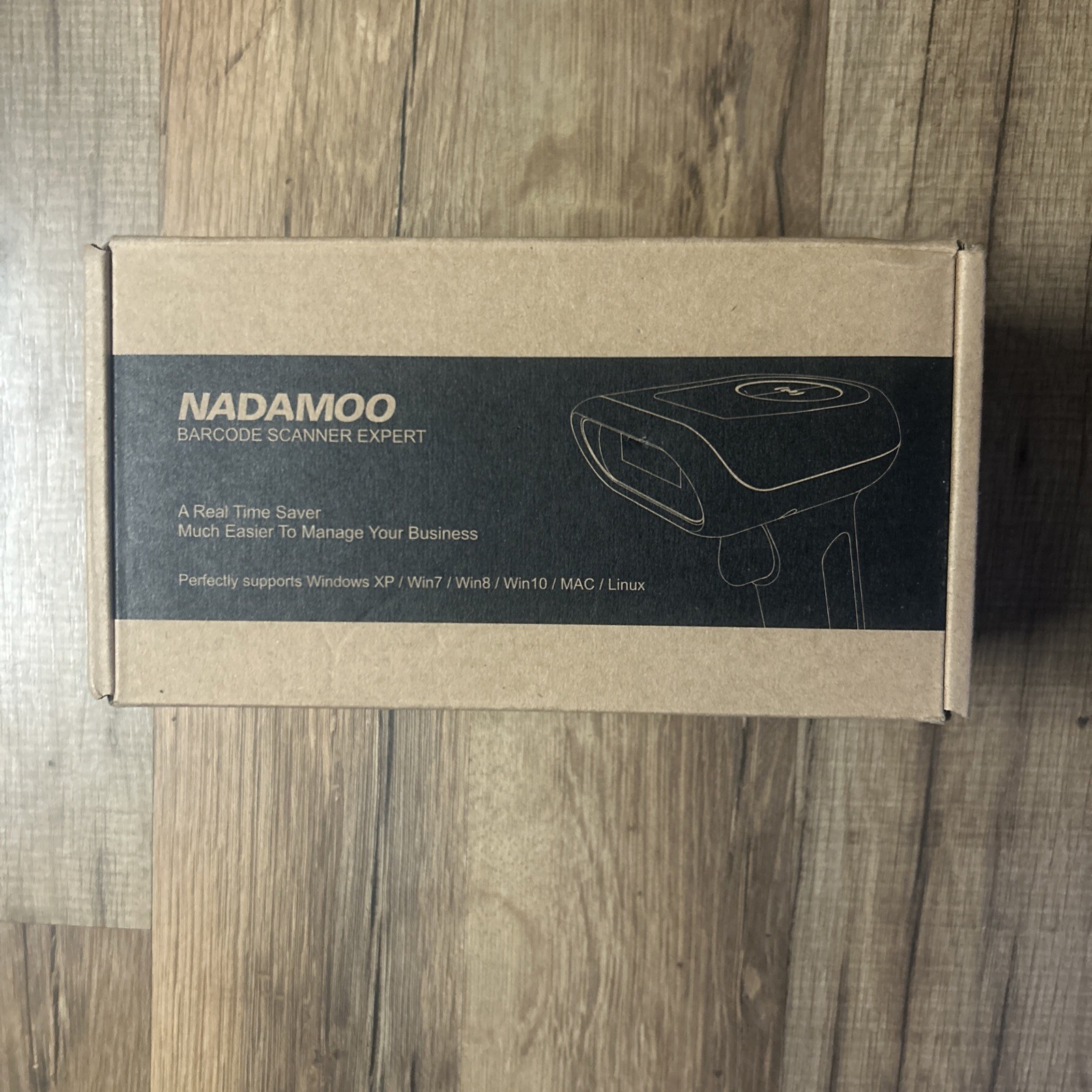 Nadamoo Barcode Scanner Bur 3003 Wireless Cordless Black - New