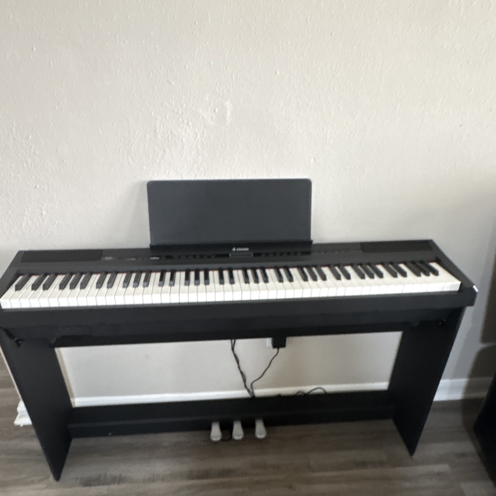 Donner DEP-20 88-Key Weighted Digital Home Piano Black Stand 3 Pedals