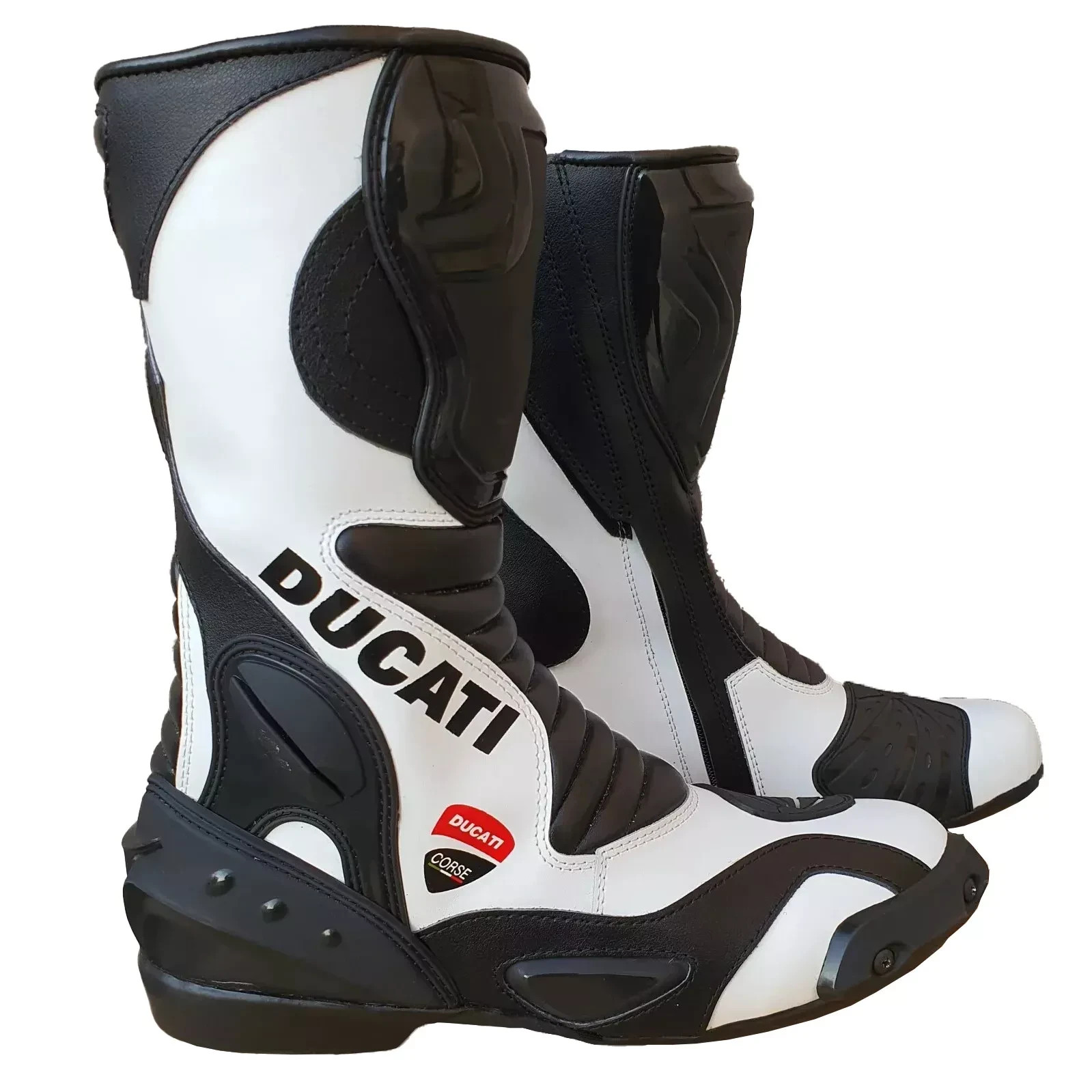 Mens Ducati Motorbike leather MotoGp Boots Riding Motorcycle Racing Sports Shoes