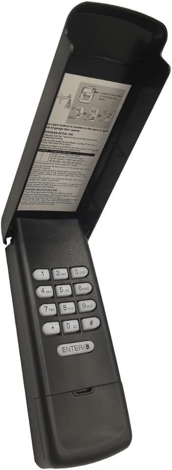 Universal Black Garage Door Opener Keypad with Security+ 2.0 Compatibility