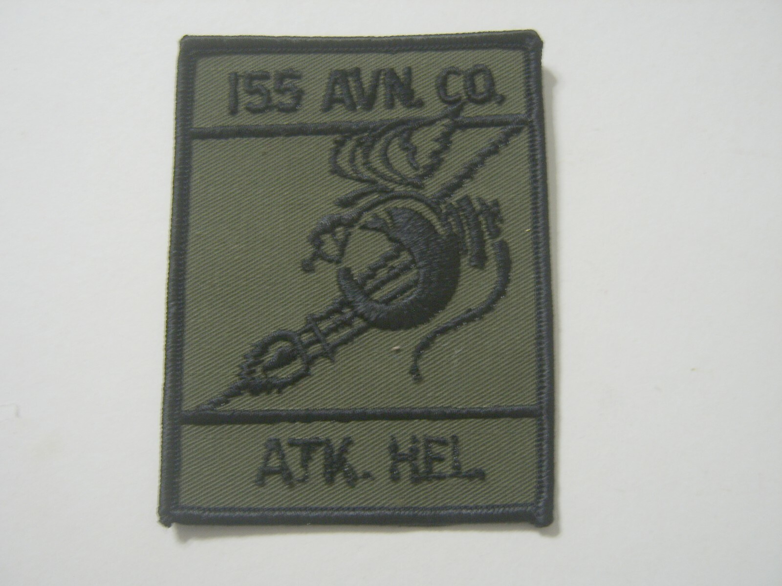 ARMY 155th AVIATION COMPANY ATTACK HELICOPTER PATCH SUBDUED VIETNAM MADE