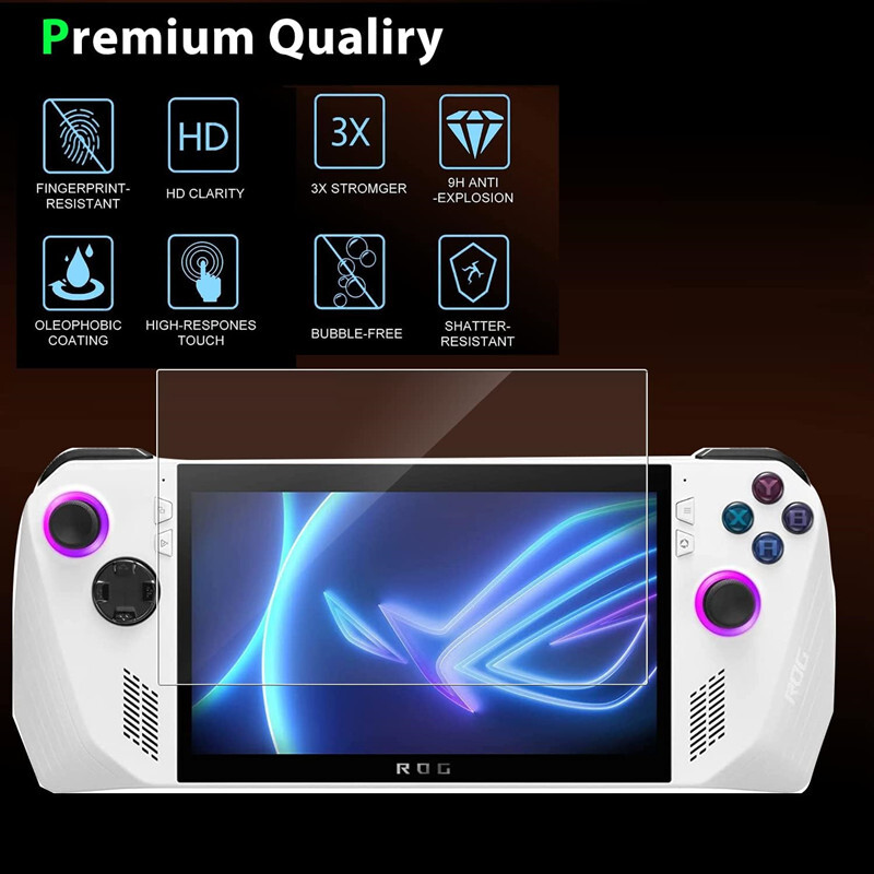 For ASUS ROG Ally Clear Full Coverage Temperd Glass Screen Protector