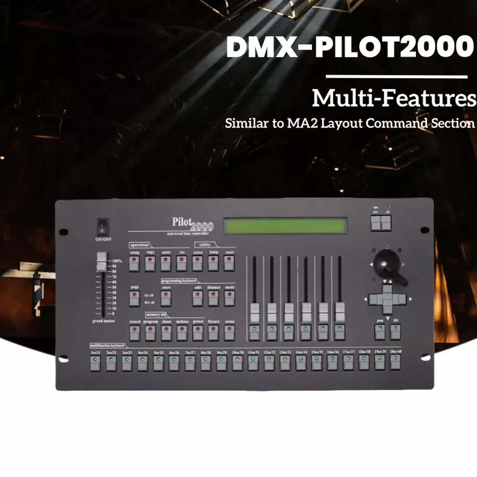 Pilot 2000 DMX Controller DJ Club Bstage effects lighting Console DMX512 console