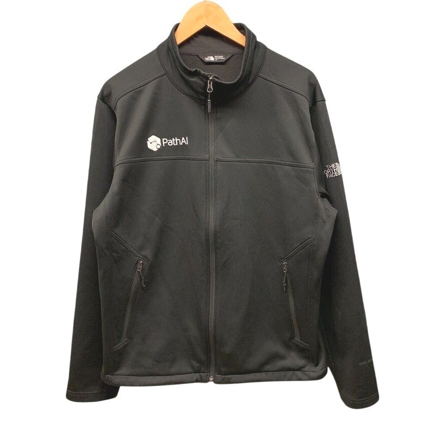 The North Face Full Zip Softshell Jacket Mens L Black PathAI Corporate Logo Work