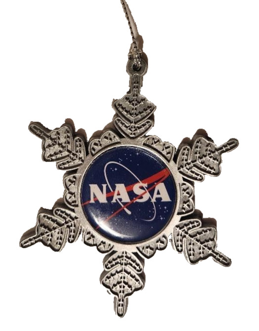 NASA Christmas ornament, NASA Space Logo Xmas snowflake , NASA Space Program