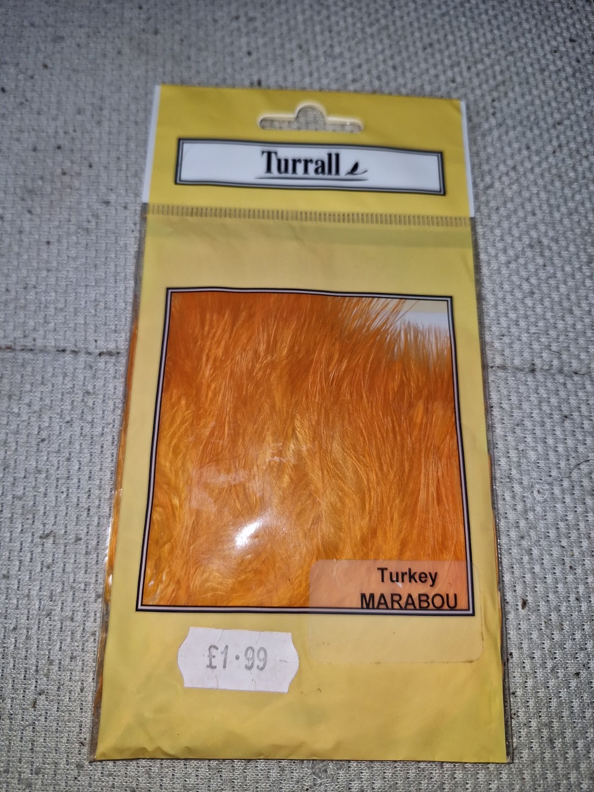 Turrall Marabou Orange Hot 2 Gram Pack Fly Tying Materials Lure Making