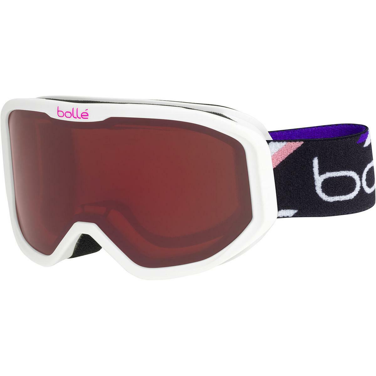 Bolle Inuk Kid's Goggles Youth Matte White Purple Stripes Rosy Bronze
