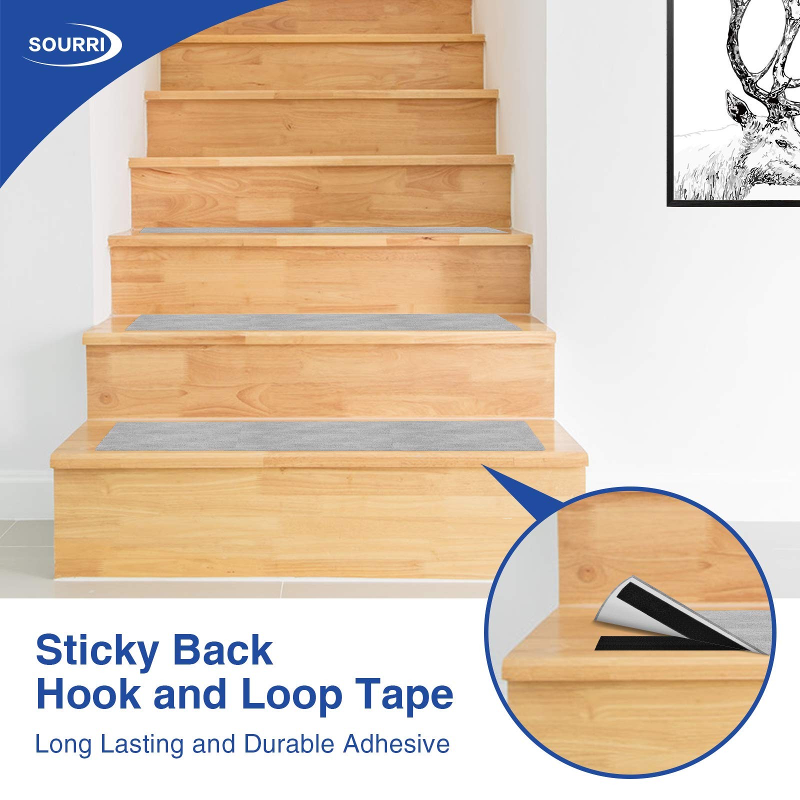 2" x 26' Heavy Duty Hook and Loop Tape - Self-Adhesive Fastener Roll for Crafts