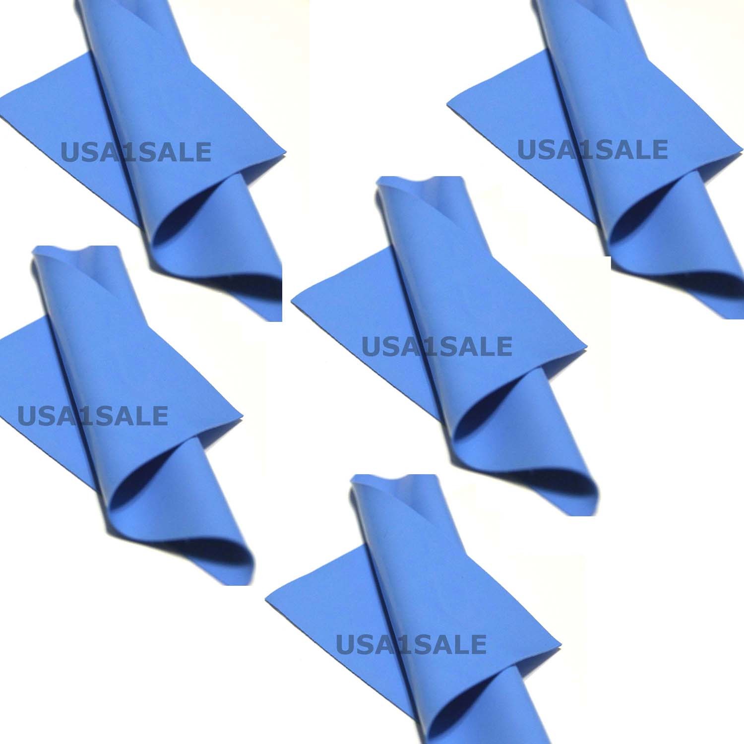 5 PCS 100x100x0.5mm GPU Heatsink Silicone Compound Thermal Conductive Pad Blue