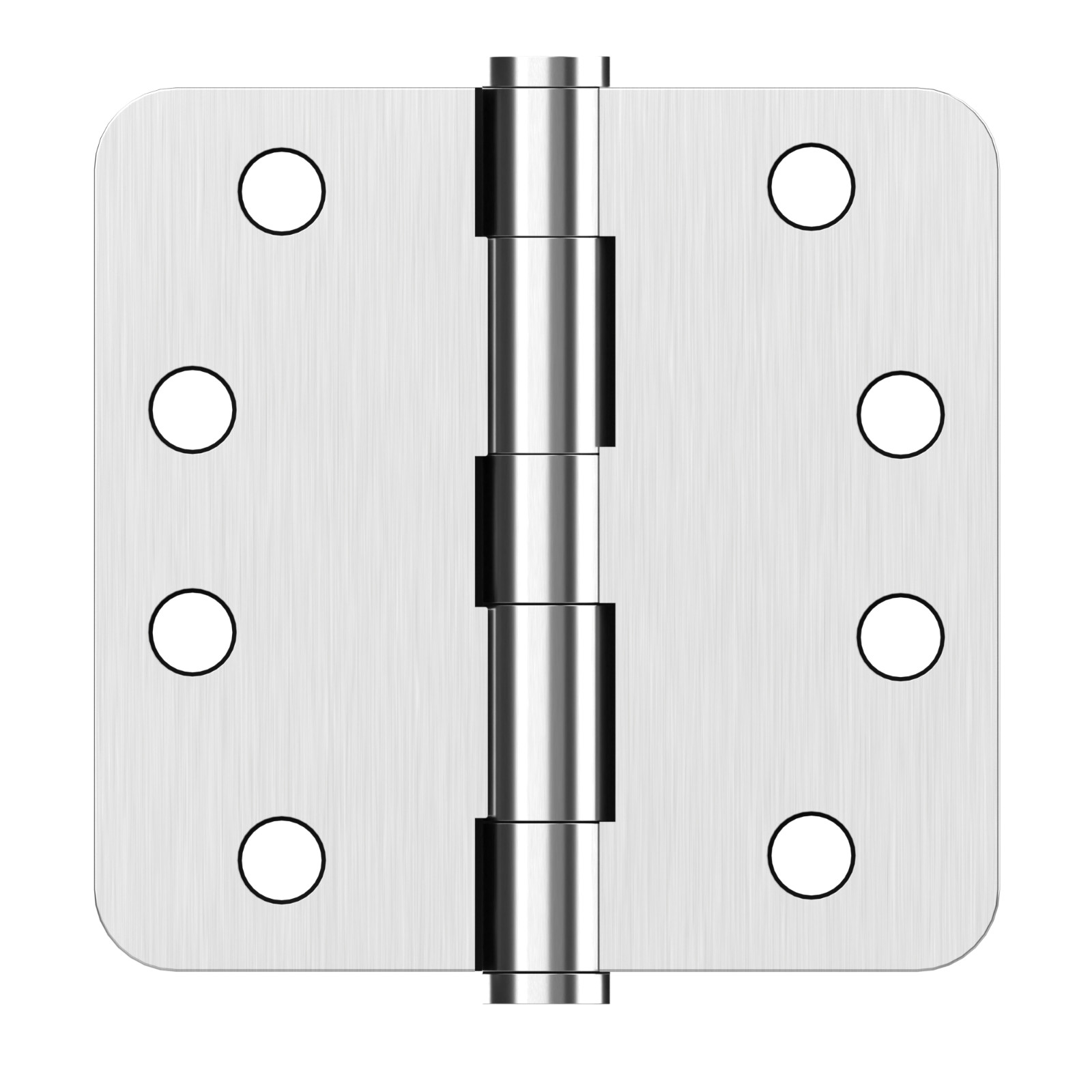 4" x 4" Commercial Stainless Steel Door Hinge 1/4" Radius Plain Bearing