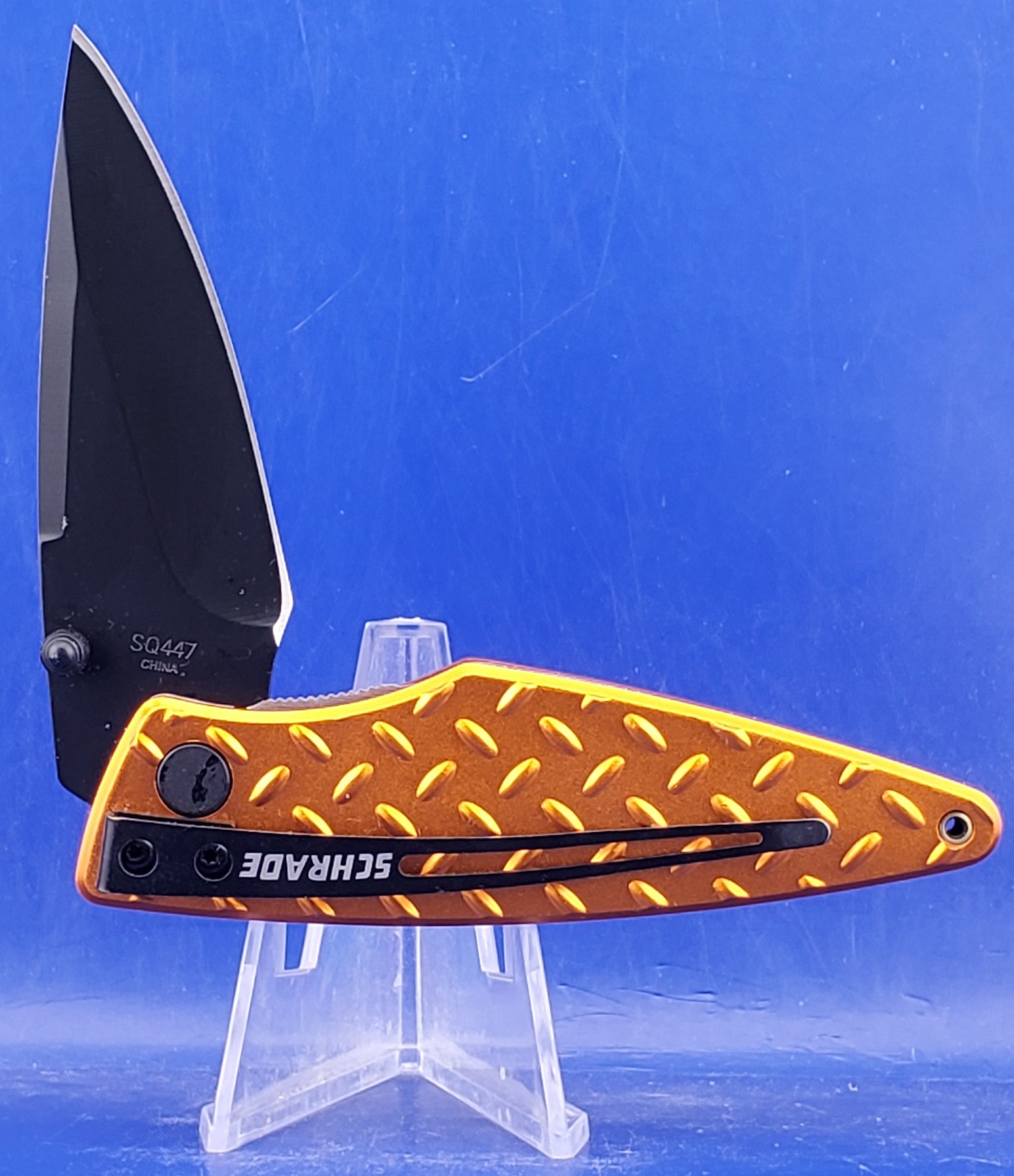 SCHRADE 4X4 DIAMOND PLATE LINERLOCK SQ447