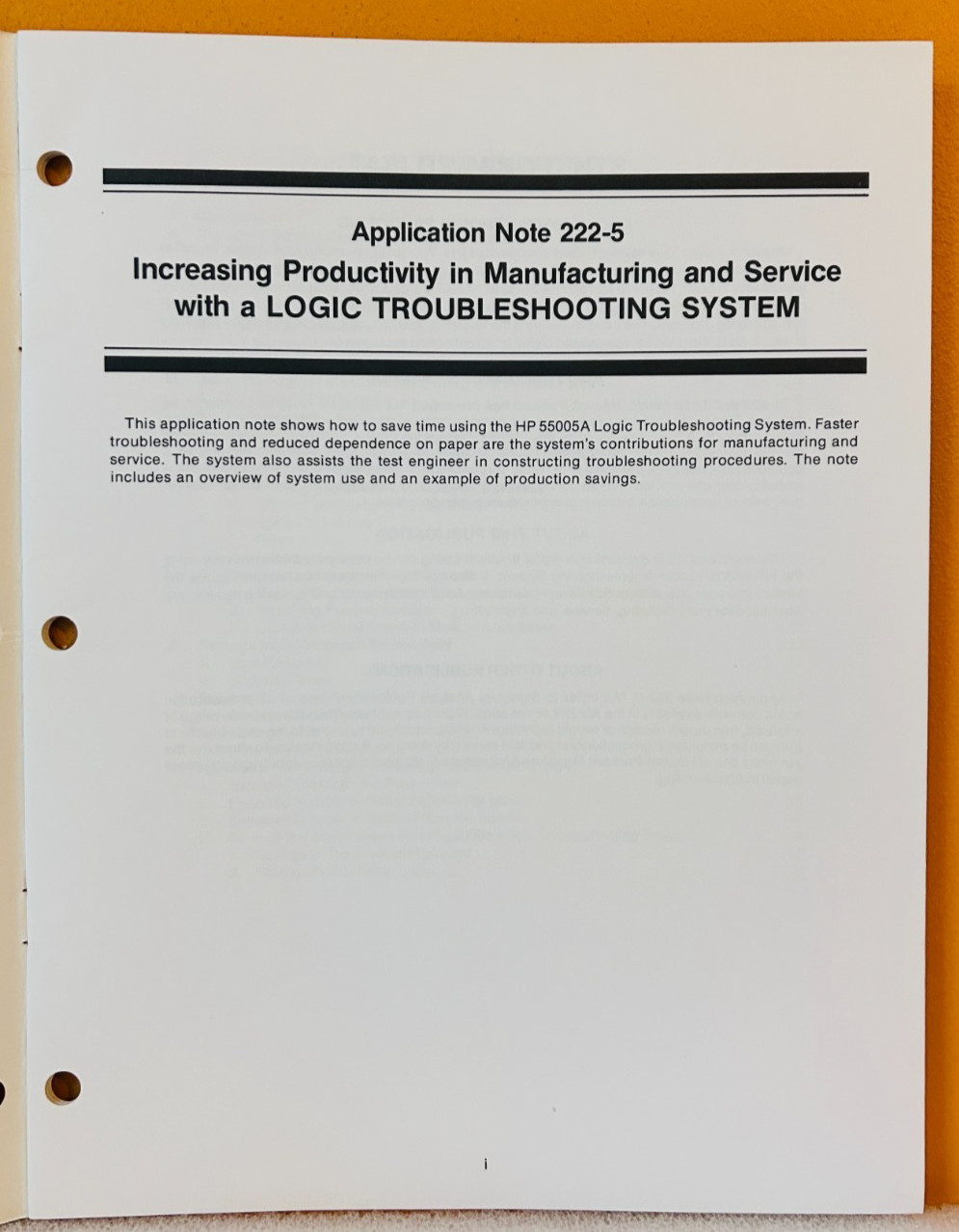 HP 02-5952-7675 Application Note 222-5 Manual.
