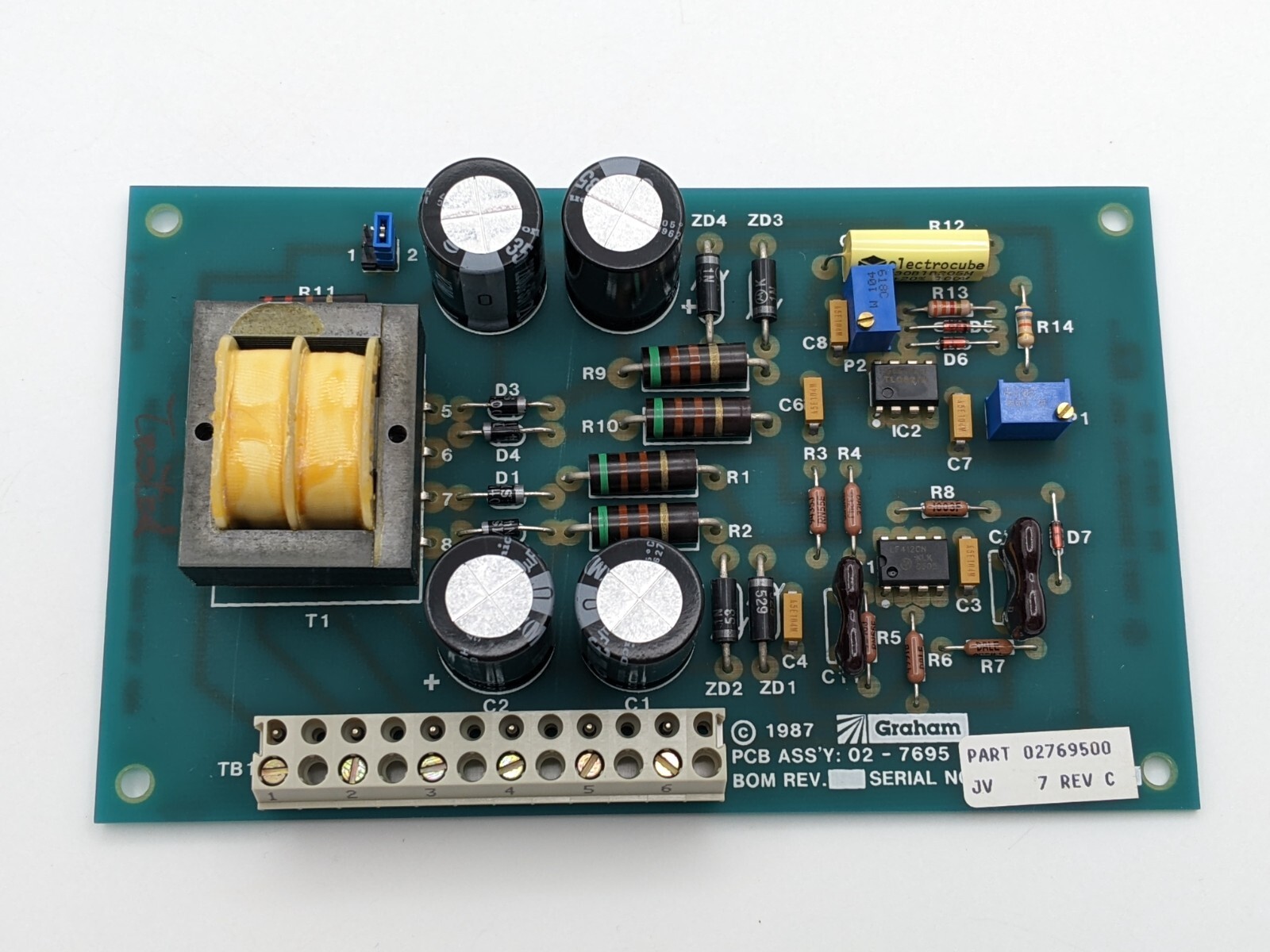 Graham 2769500 Rev C Printed Control Circuit Board Assembly