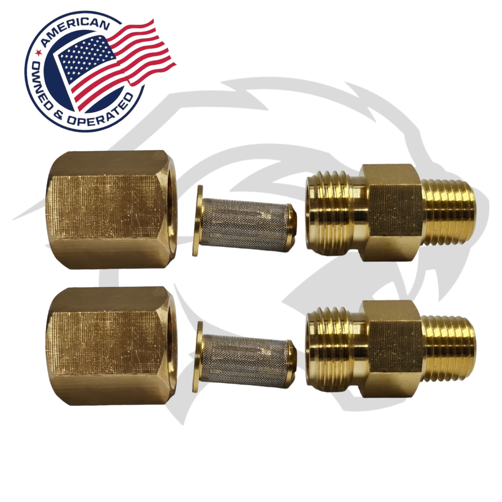 In-line Filter Brass 1/4"  Carpet Cleaning Wands & Hoses Truckmount Portable 2PC