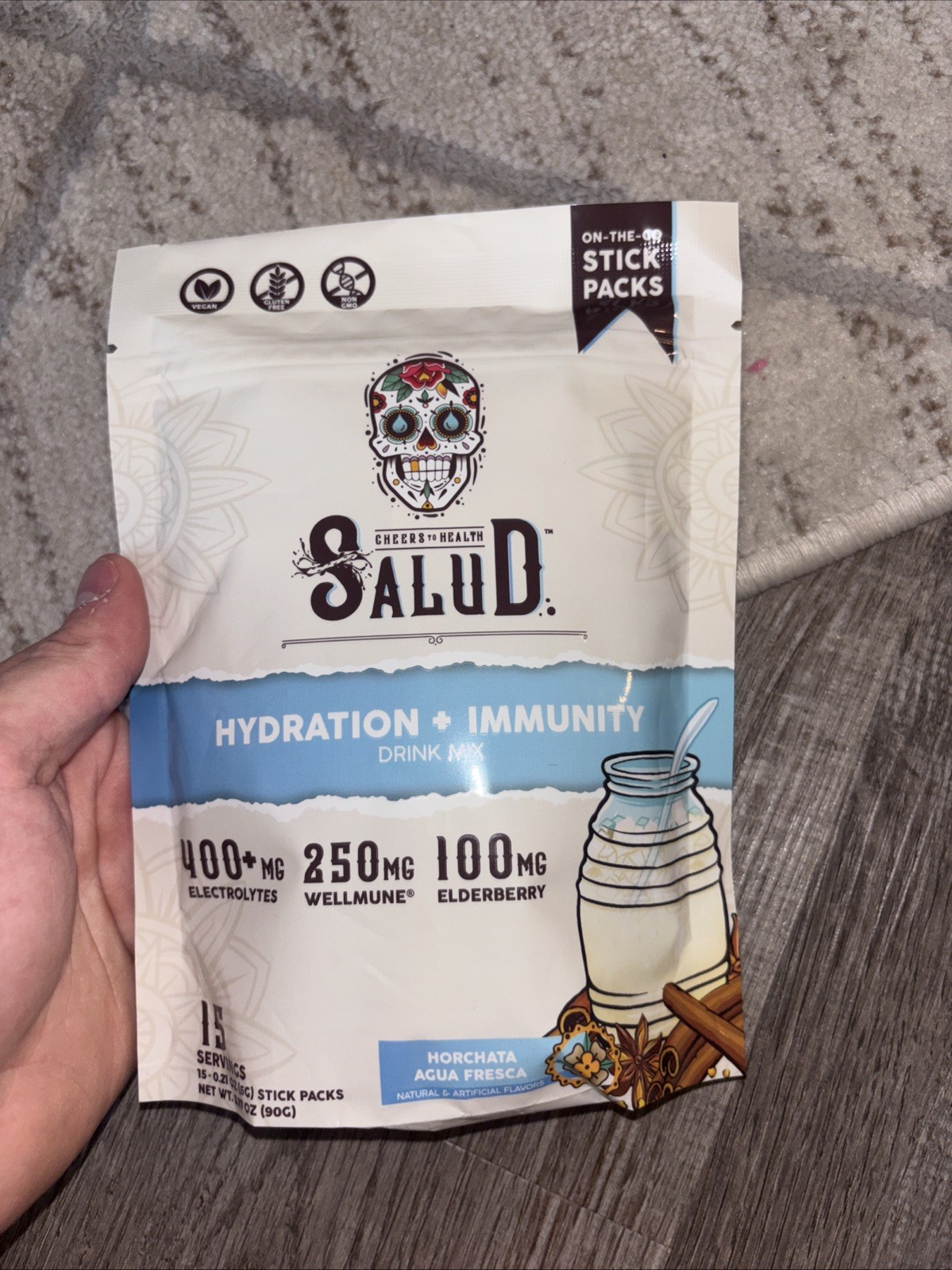 Salud Hydration & Immunity Drink Mix Comes With 15 Servings Flavor Horchata