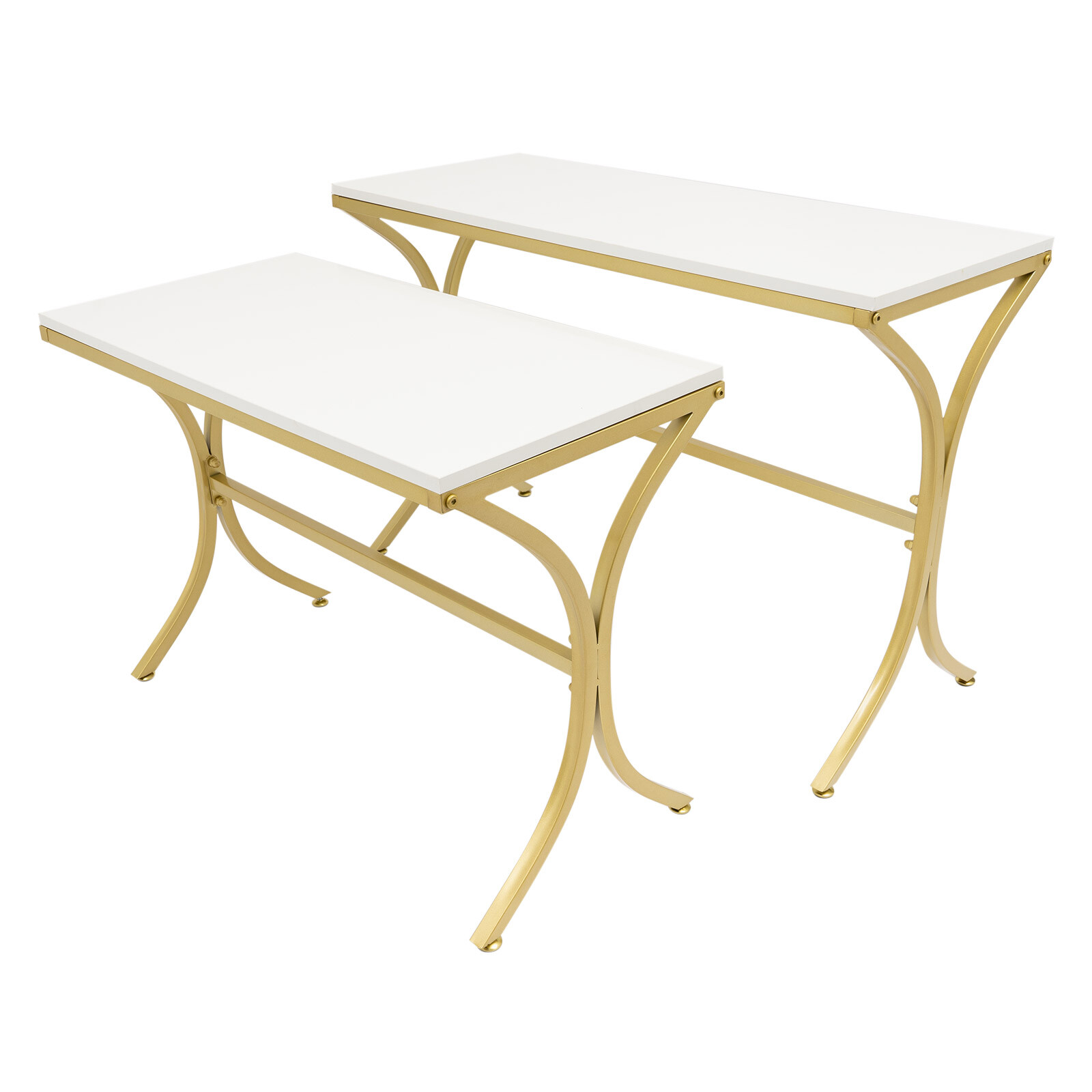 2pcs Display Riser Shelves Handbag Display Stands, Modern Nesting Tables