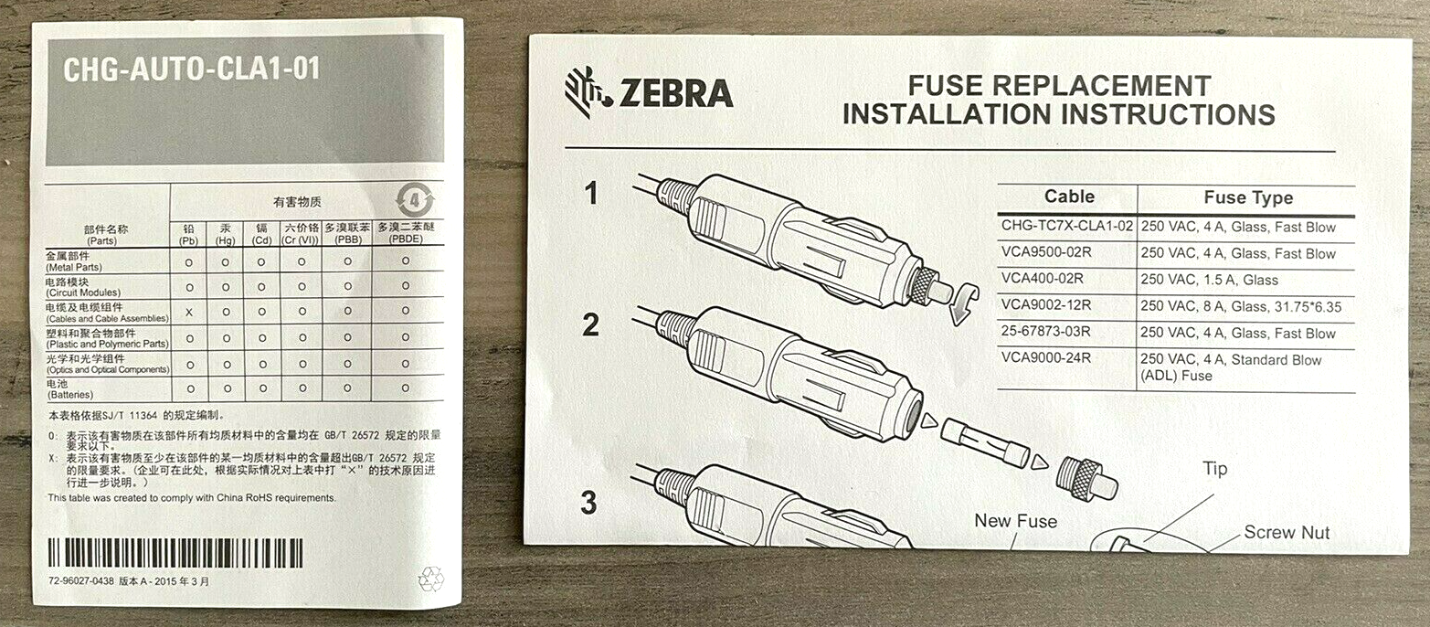 NEW Zebra TC7X Charging Cable for Zebra Scanner Handheld (Scanner Not Included)