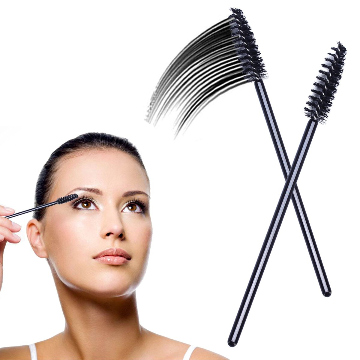 Disposable Mascara Wands Brush Makeup Spoolies Bulk for Eyelash Extensions 1000