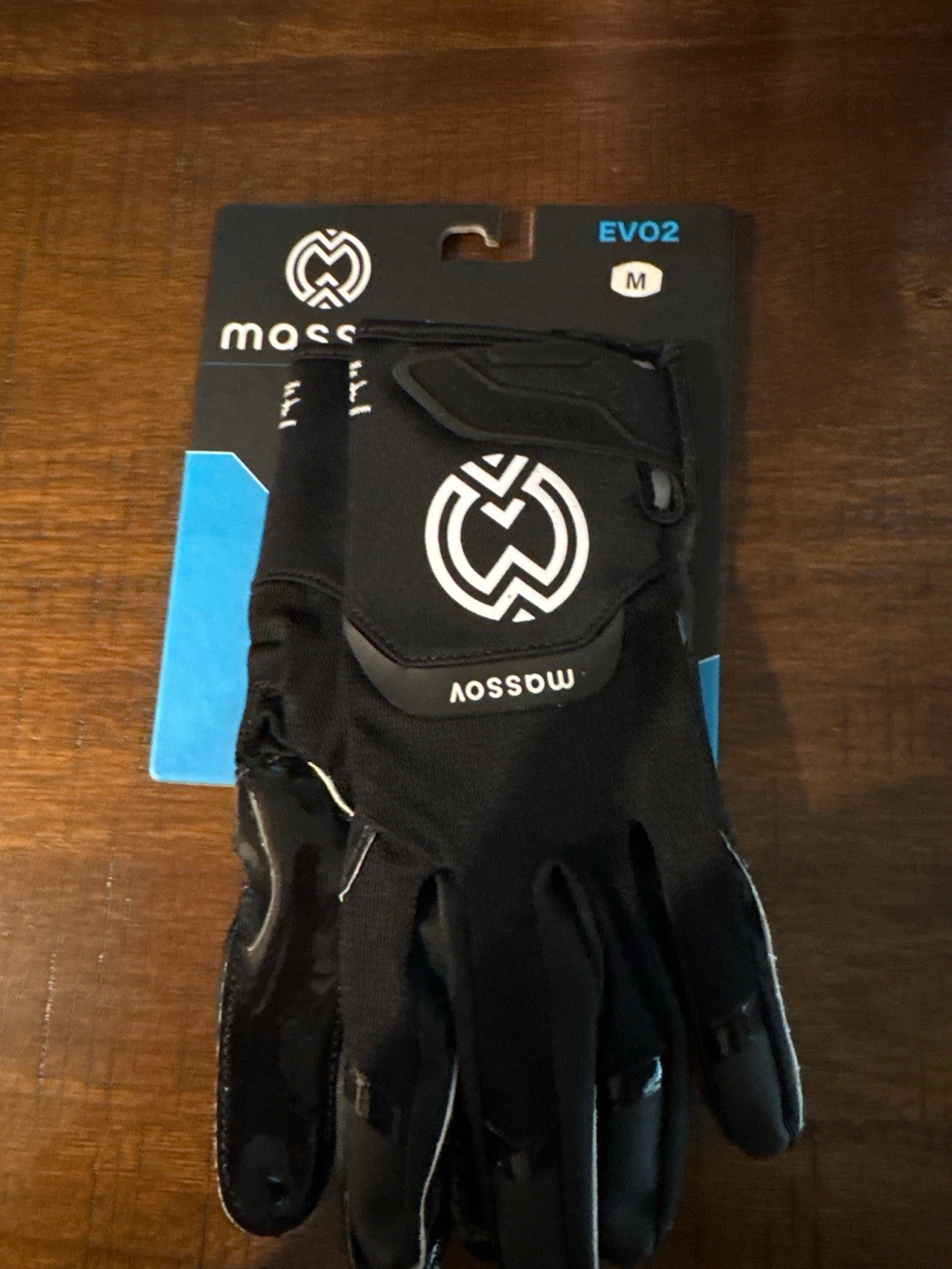 Massov EVO2 Black Men's M Mesh Football Gloves, Breathable Wrist-Length Light