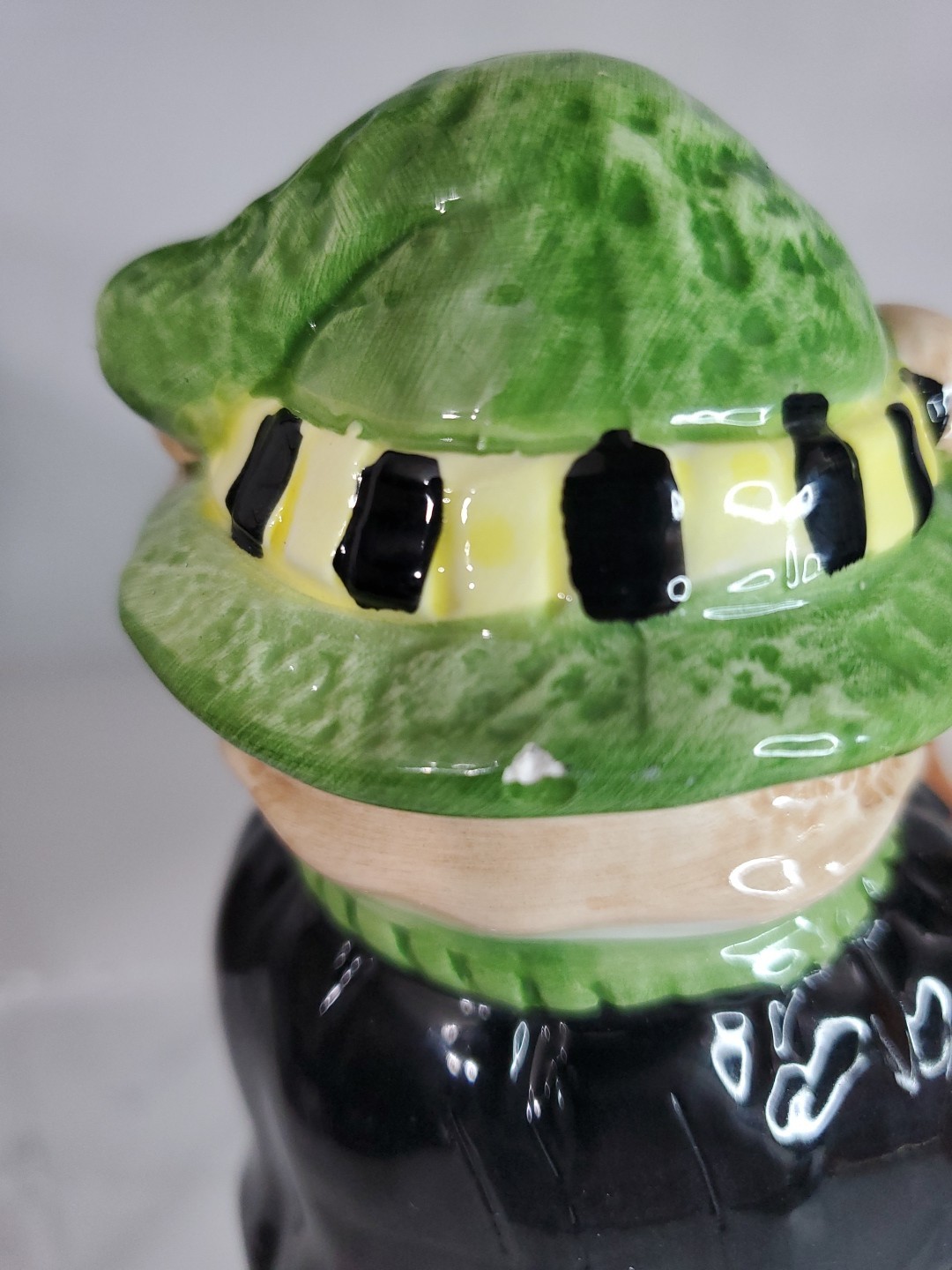Halloween Witch Bear Holding Ghost Pumpkin Planter Ceramic Centerpiece Decor