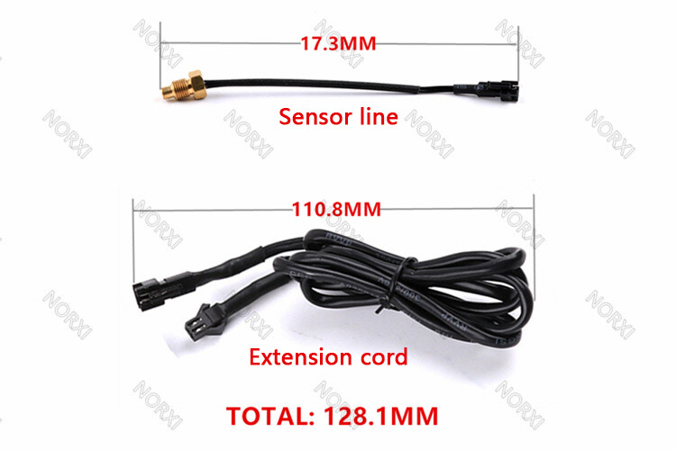 For KOSO Motorcycle Water Temp Digital Display Meter Temperature Sensor Adapter