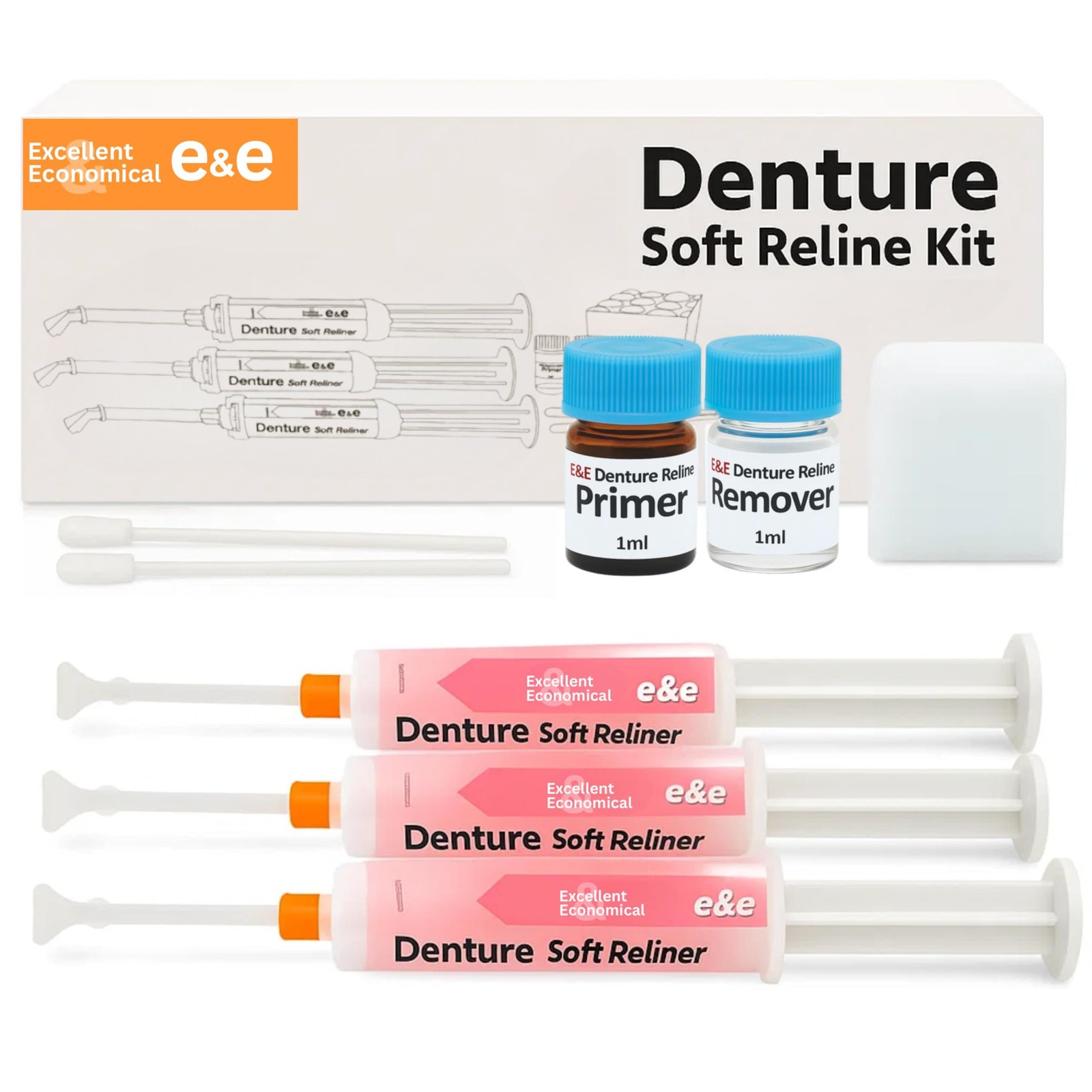 Denture Reline Kit Soft Silicone