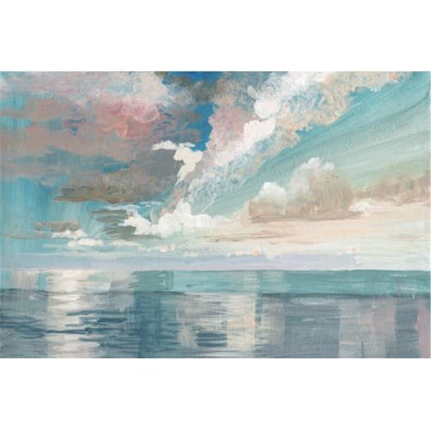 Pastel Sky Painting Print on Wrapped Canvas