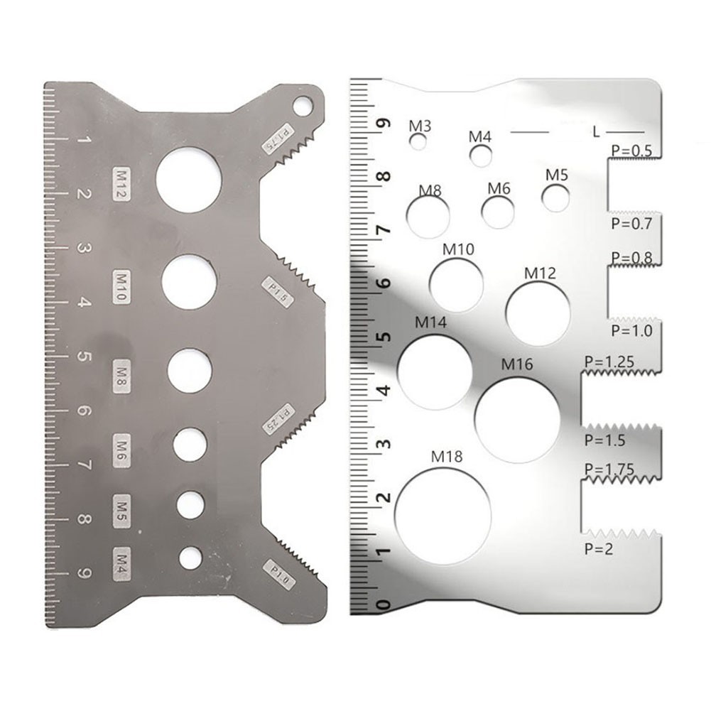 2PCS Screw Thread Pitch Gauge for Measuring Various Screw Specifications