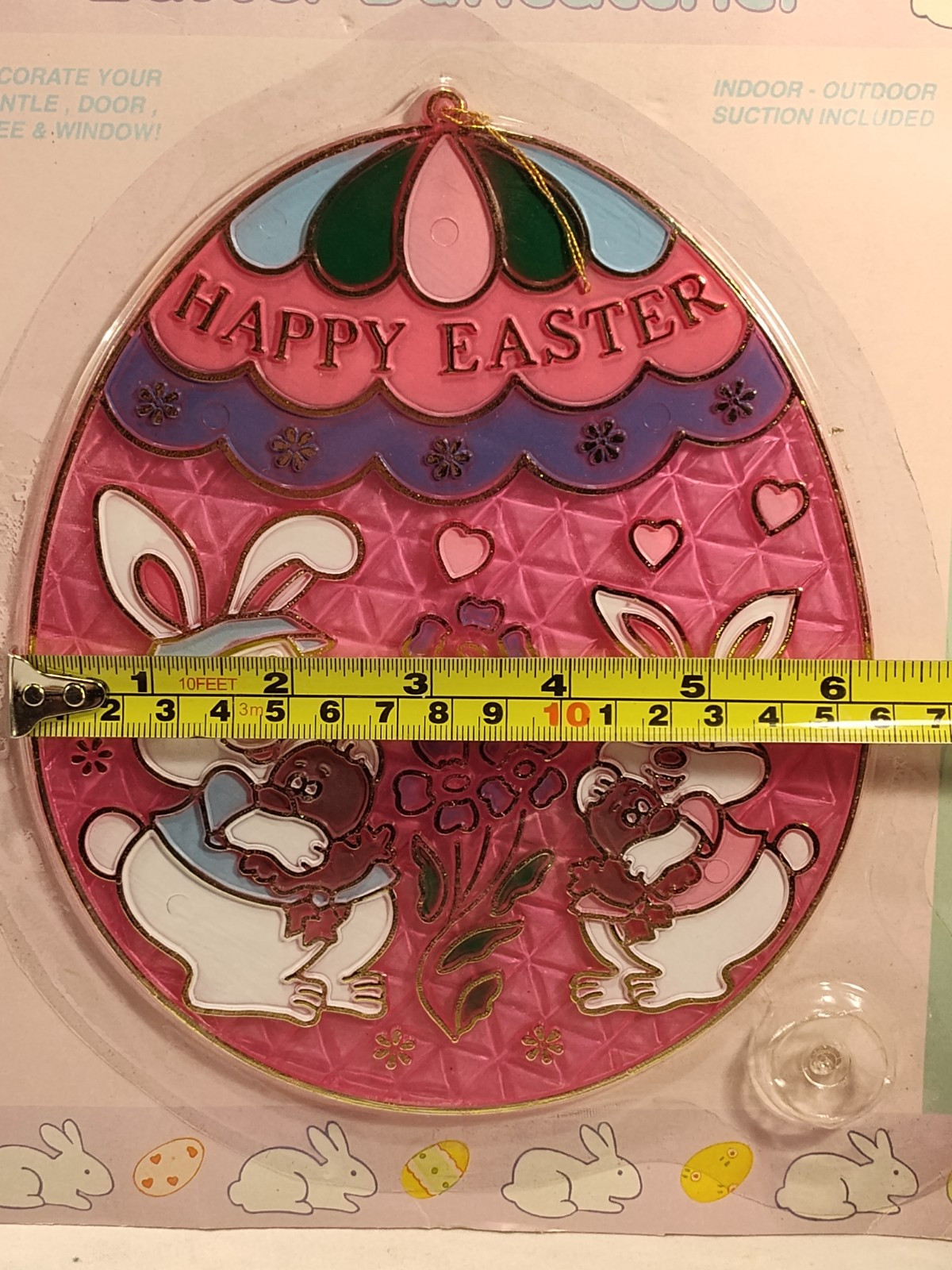 Hermitage Pottery Happy Easter Suncatcher Large 8"