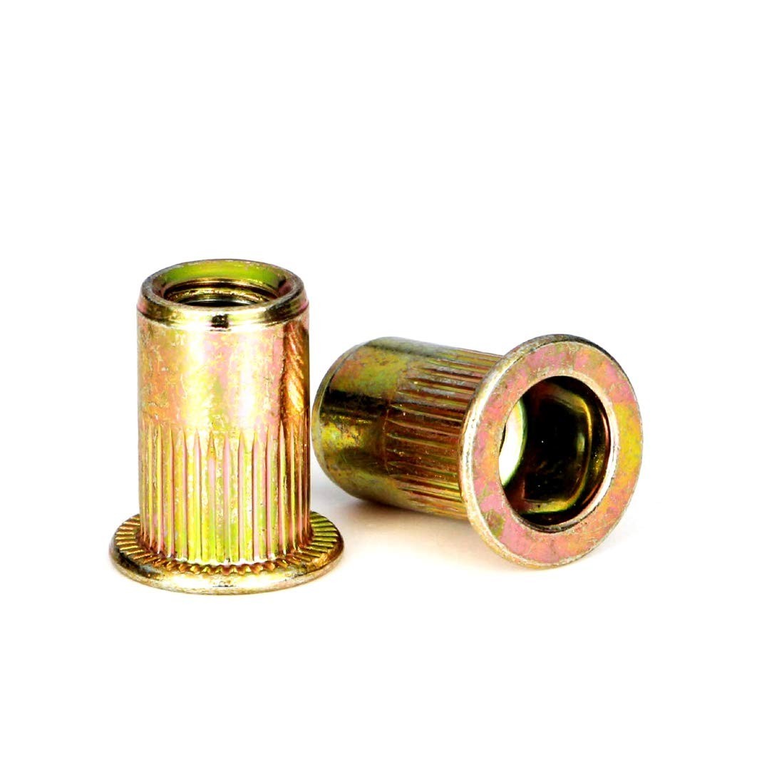 100 Pcs 1/4"-20 UNC Threaded Carbon Steel Rivet Nuts - Secure Installation Kit