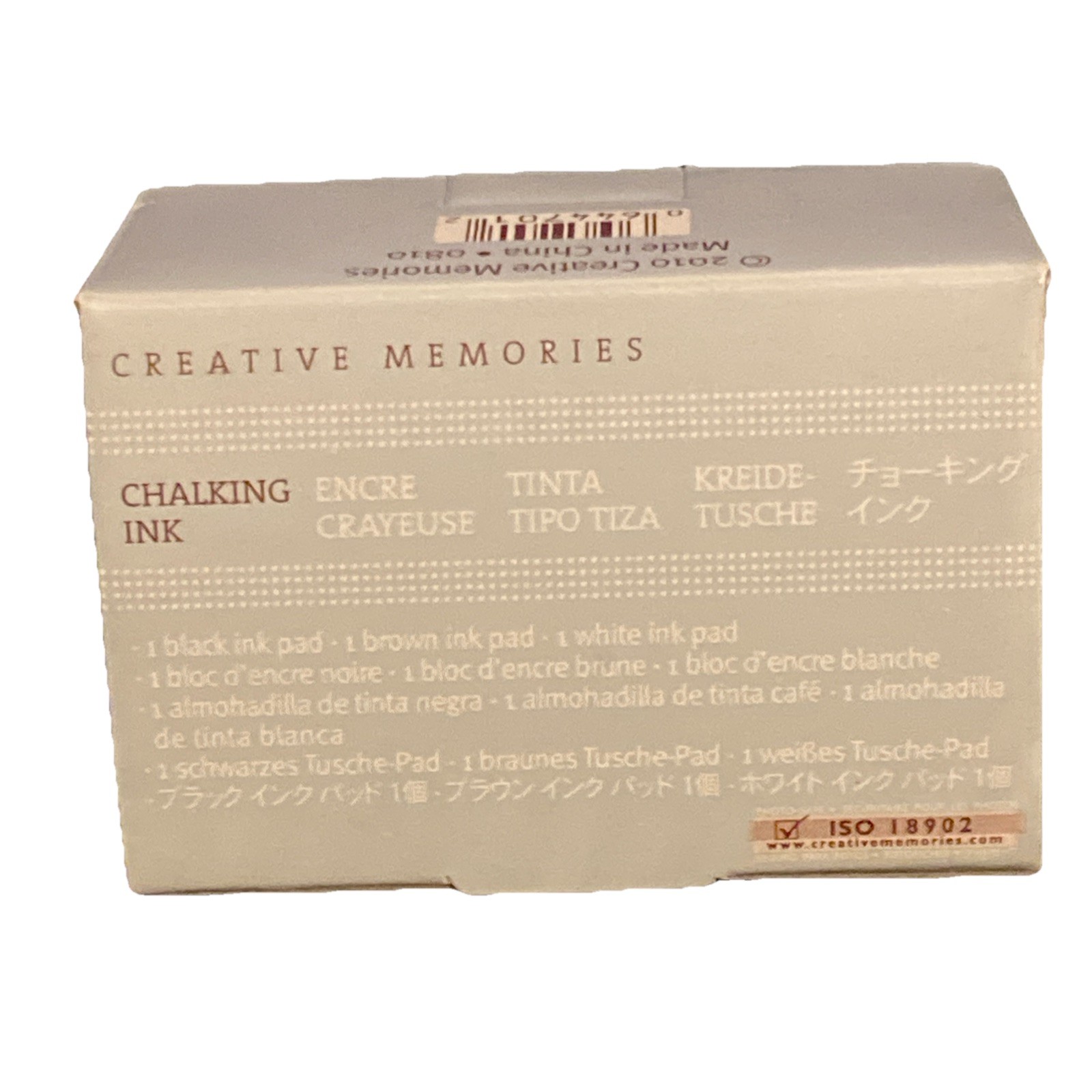 Creative Memories Scrapbooking Chalking Inks Black Brown White 3 Pieces NEW! NIB