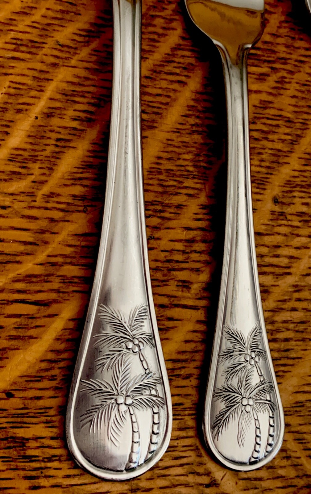 Cambridge COCONUT *PALM TREE* FLATWARE SILVERWARE - TROPICAL HAWAIIAN