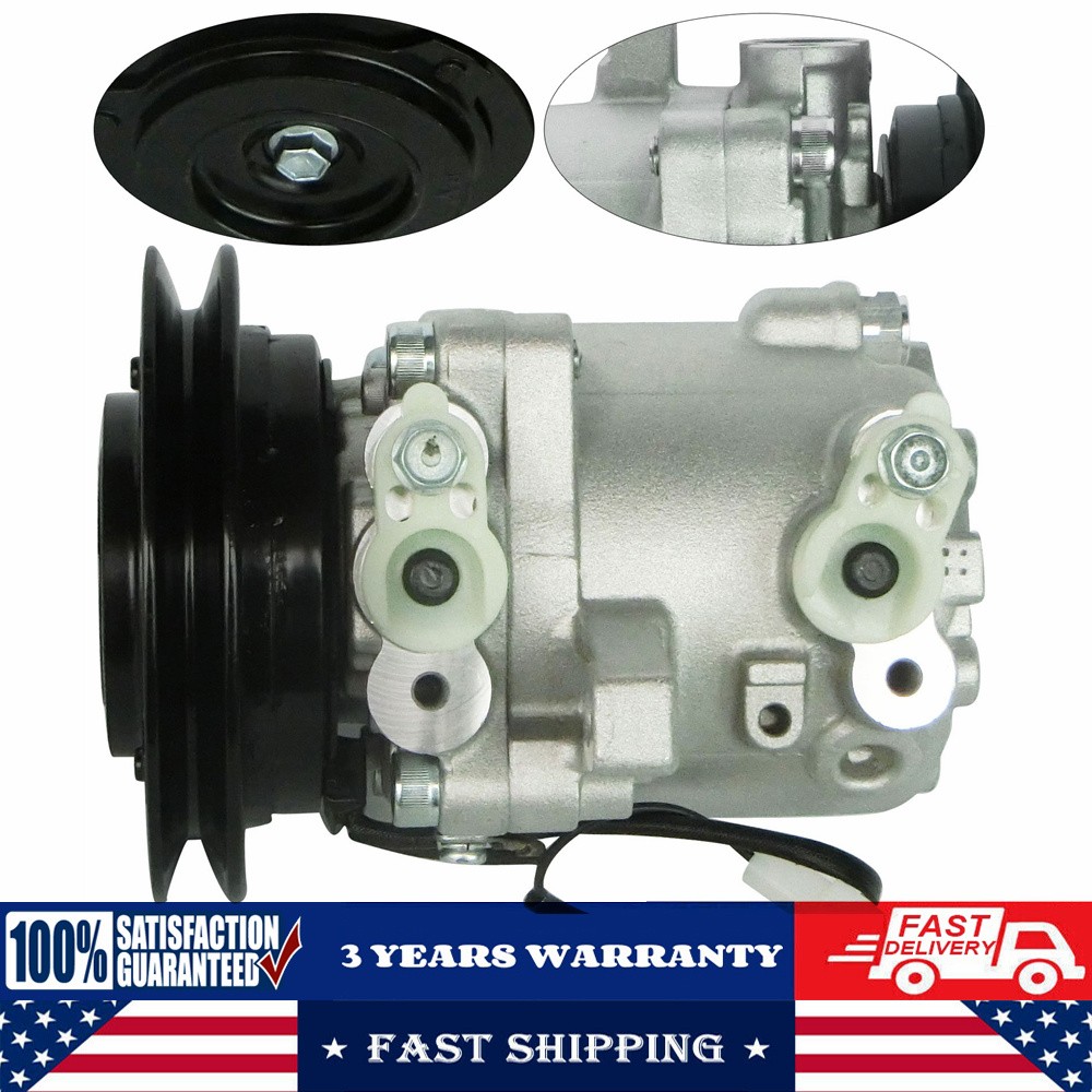 AC Compressor W/ Clutch For Kubota Tractor M108S, M5040, M7040, M8540, M9540