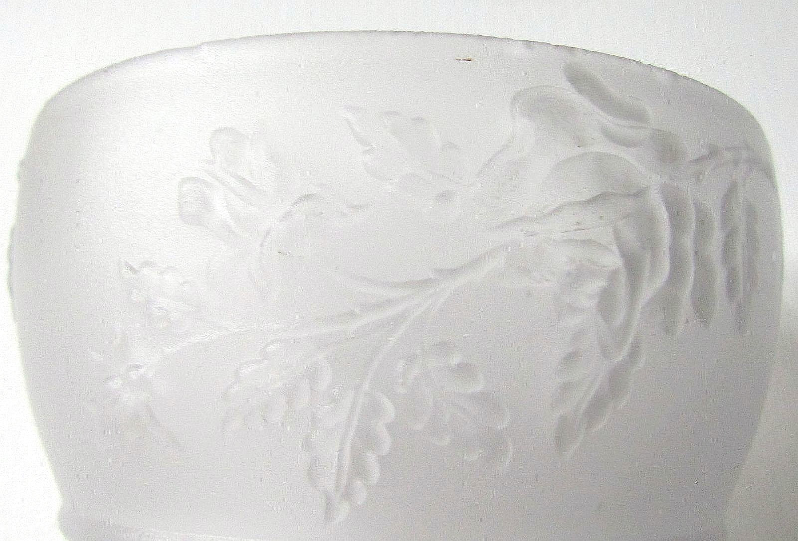 Antique Single Glass Lamp Globe Bubbled Frosted Body Rose Pattern