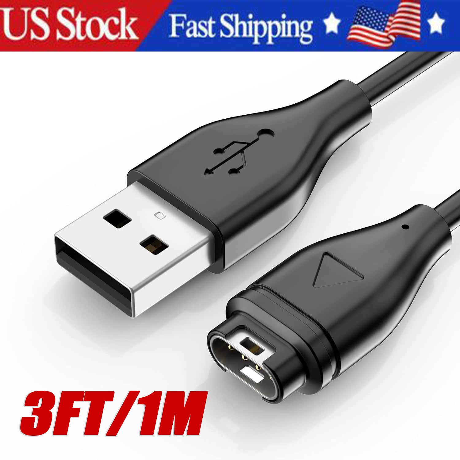 USB Charger for Garmin Fenix 5X Vivoactive 3 Vivosport Watch Charging Cable Cord