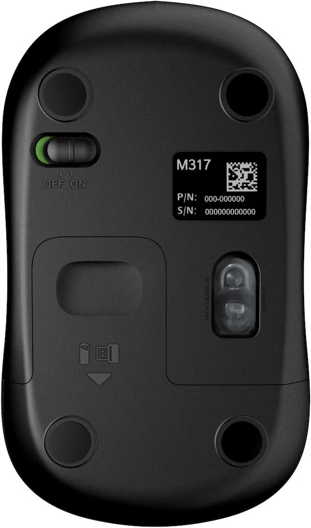 Logitech - M317 Wireless Optical Mouse - Wireless