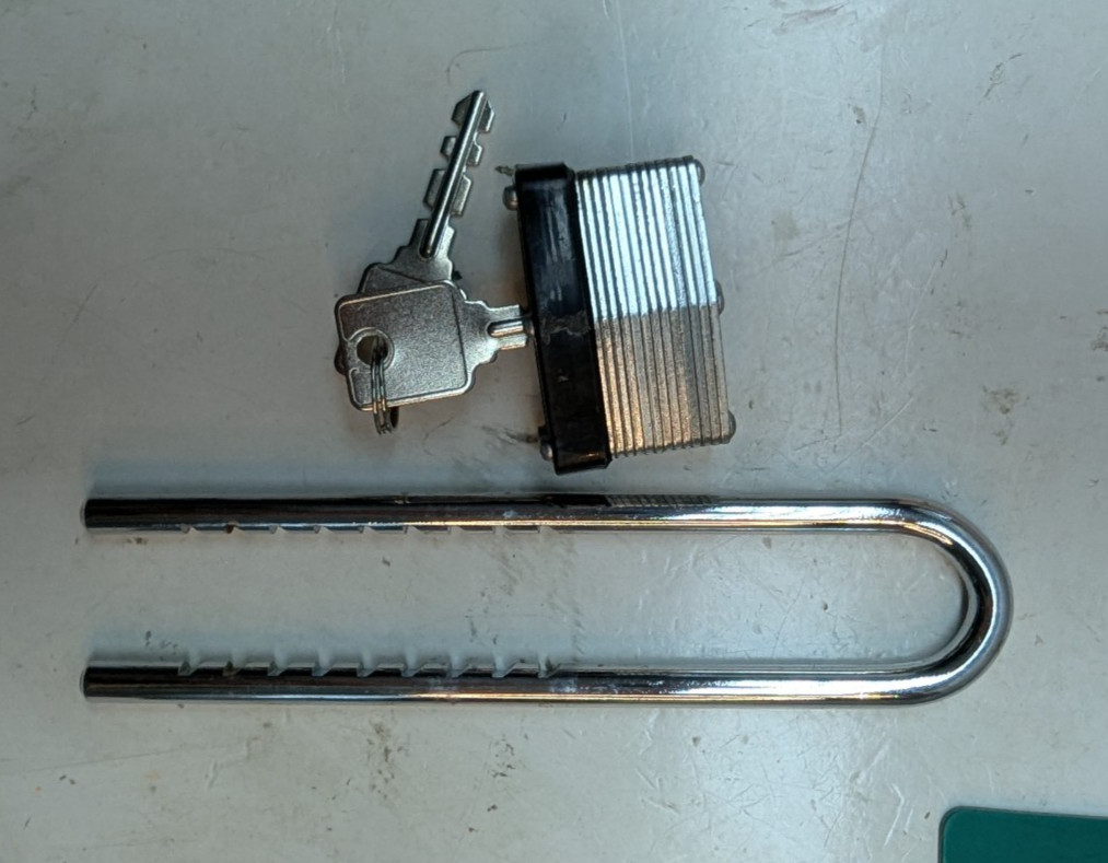 Master Lock Laminated Steel Keyed Padlock with Adjustable Shackle & Keys