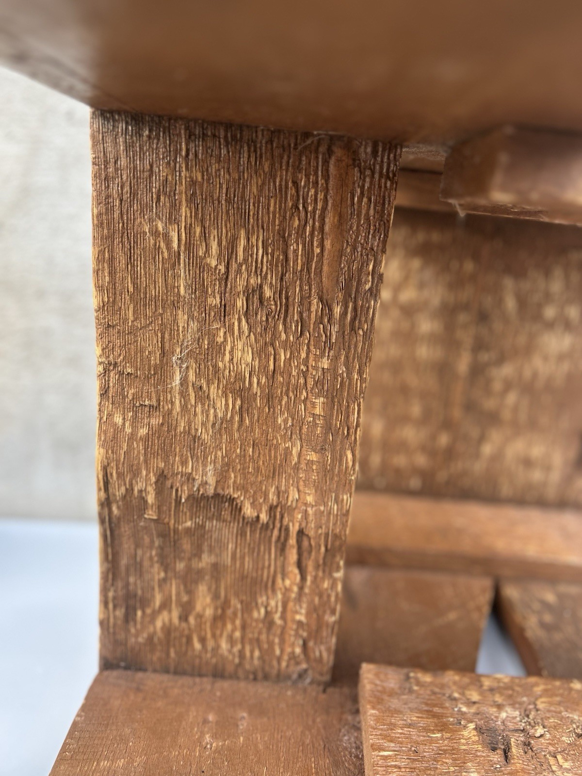 Vintage Rustic Solid Wood 2-Step Stool Farmhouse Bench Plant Stand Brown 19+