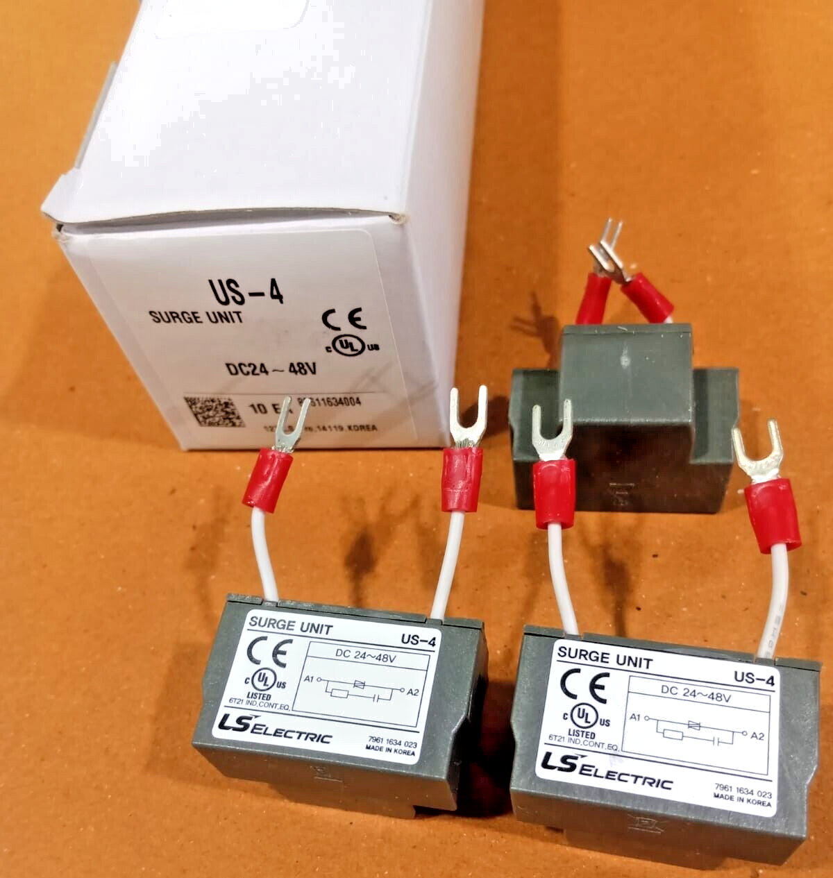 5PCS LOT- LS ELECTRIC US-4 Surge Arrester Unit 24DC-48V- Brand New