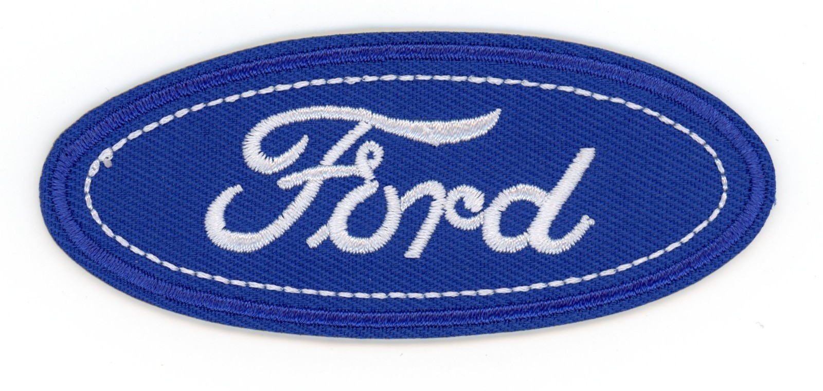 Ford Motors Patch – Blue Oval Logo Embroidered Iron-On Sew-On Retro Badge