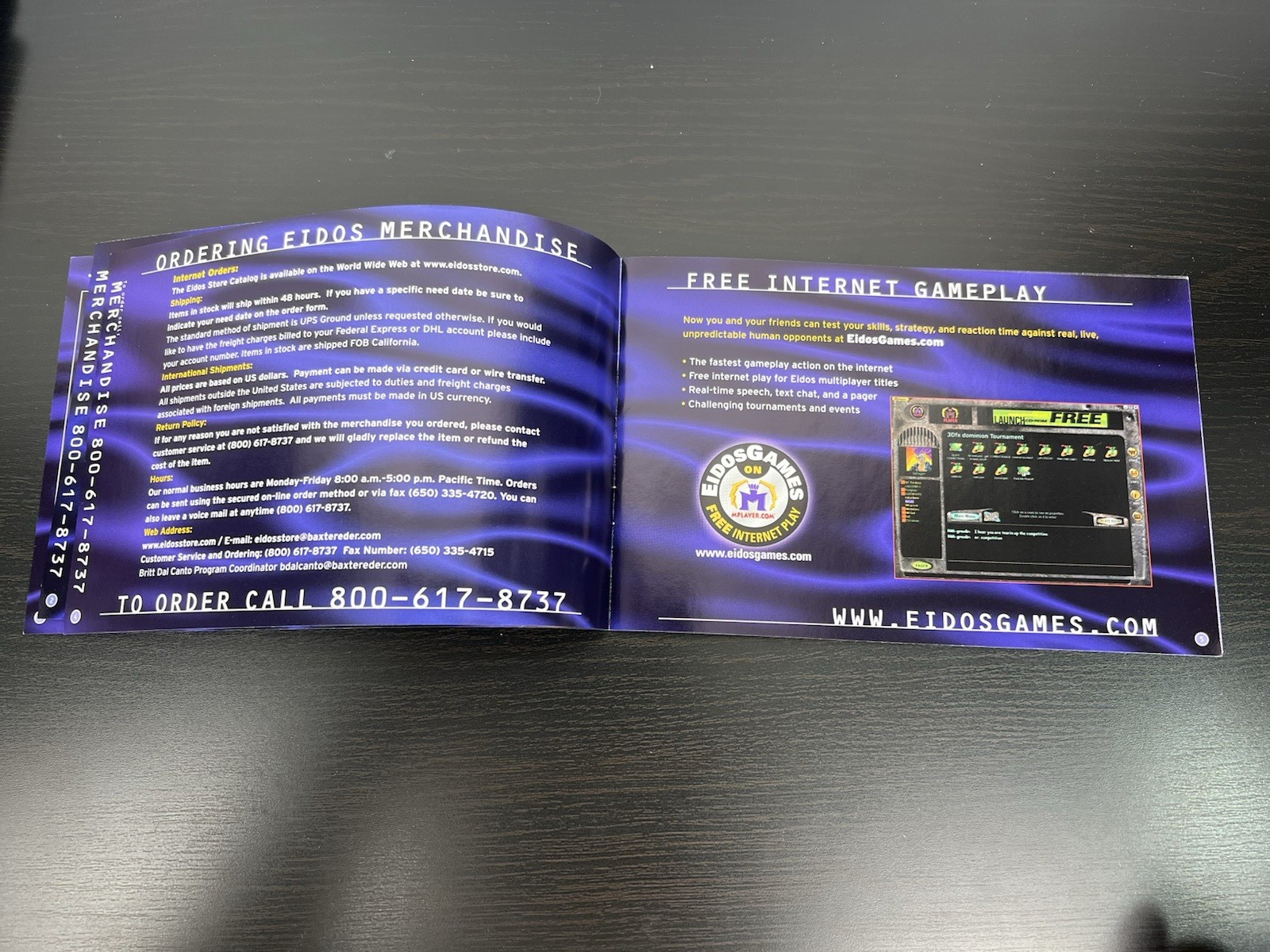 Vtg Original 1998 EIDOS Interactive Video PC Game Software & Merchandise Catalog