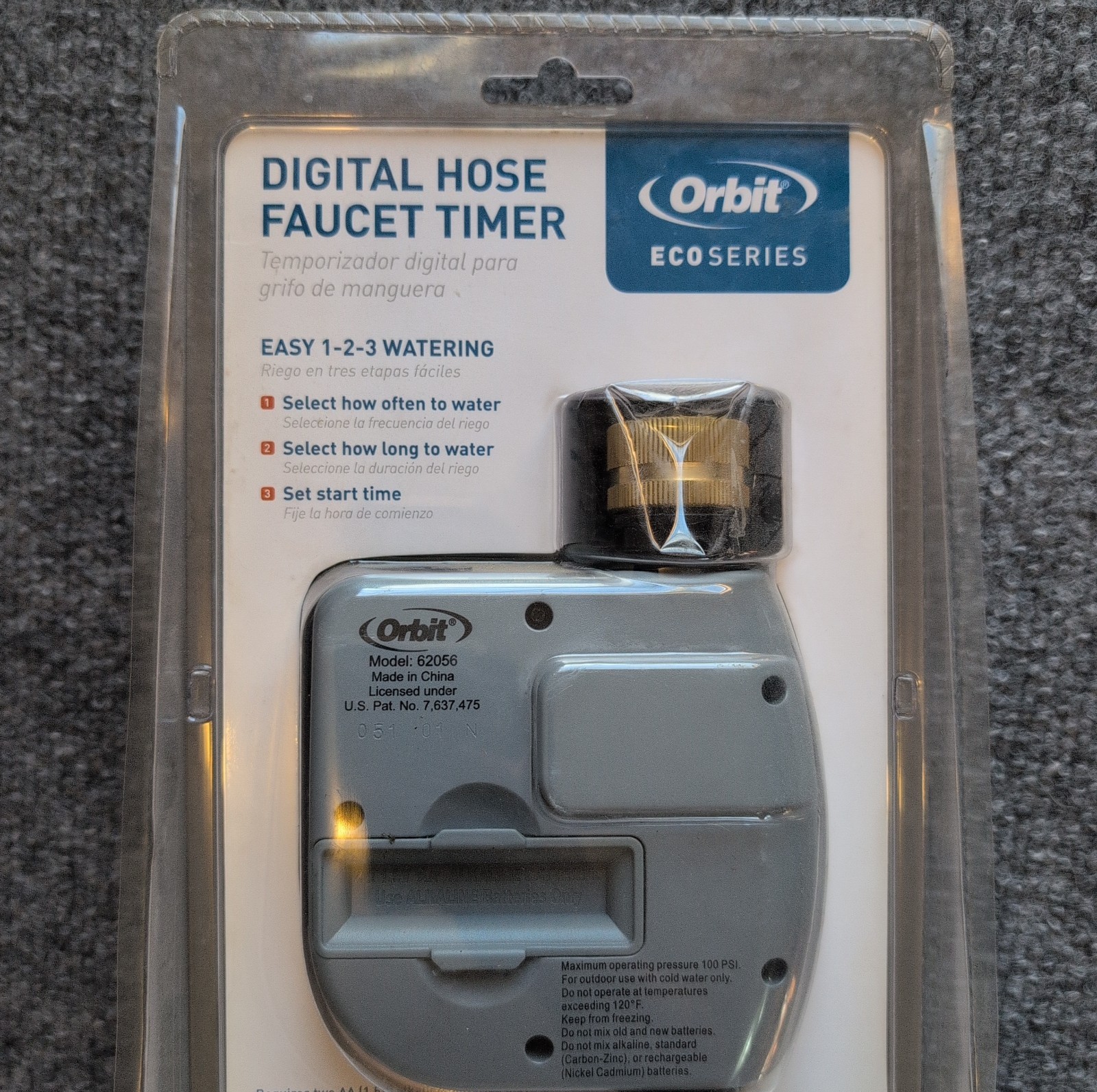 Orbit Single Port Digital Timer 56158 Programmable Water Hose Faucet NEW SEALED