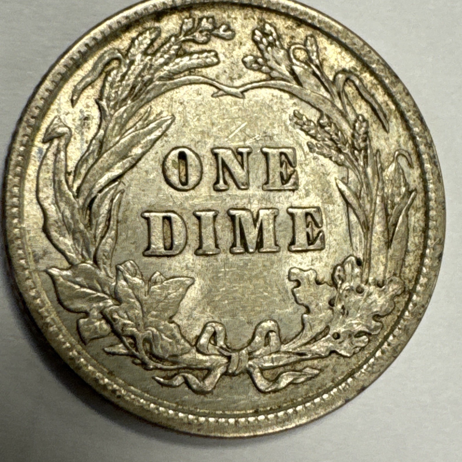 1913 Barber Silver Dime Choice AU