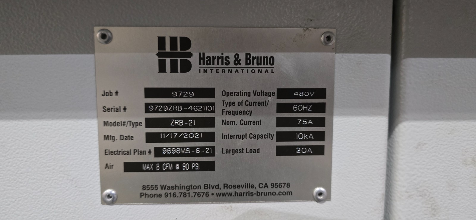 UV Coater - Harris & Bruno