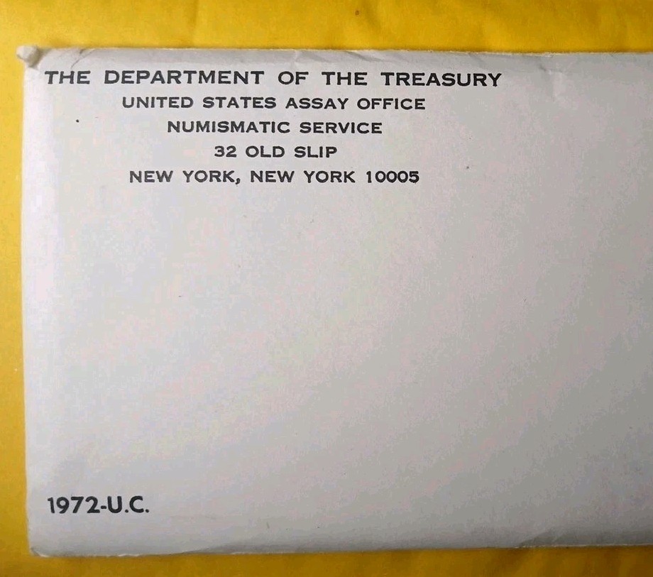 1972 US Mint Uncirculated 11-Coin P&D Set with Original Envelope