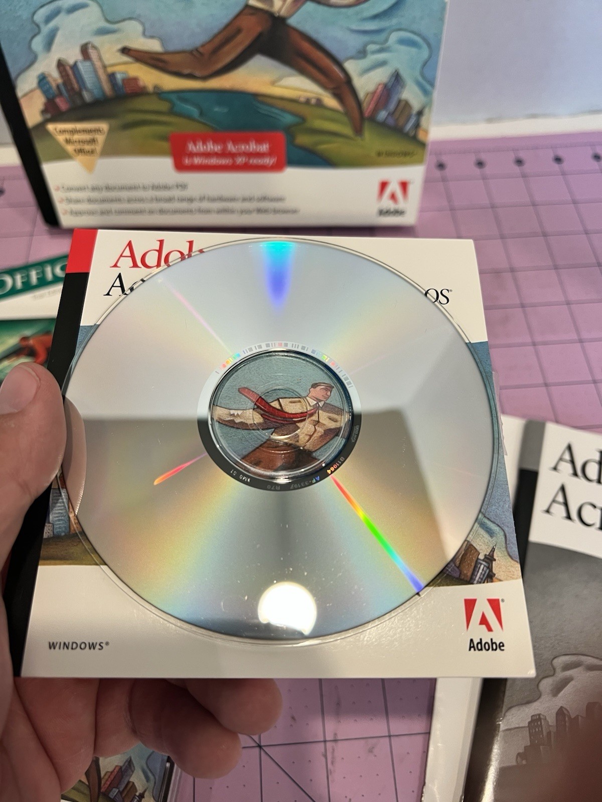 Adobe Acrobat 5.0 + Reader for PalmOS BIG BOX Windows XP 2000 RARE Complete