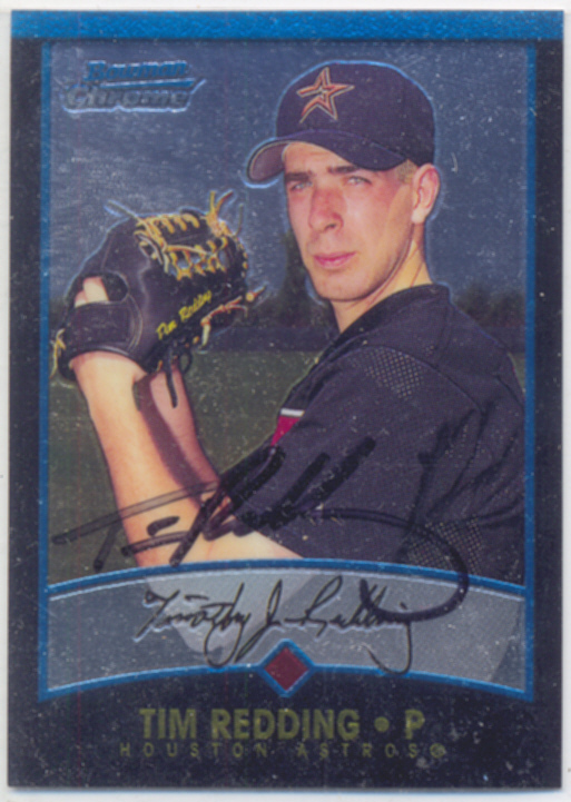TIM REDDING HOUSTON ASTROS SIGNED CARD NEW YORK METS YANKEES PADRES NATIONALS