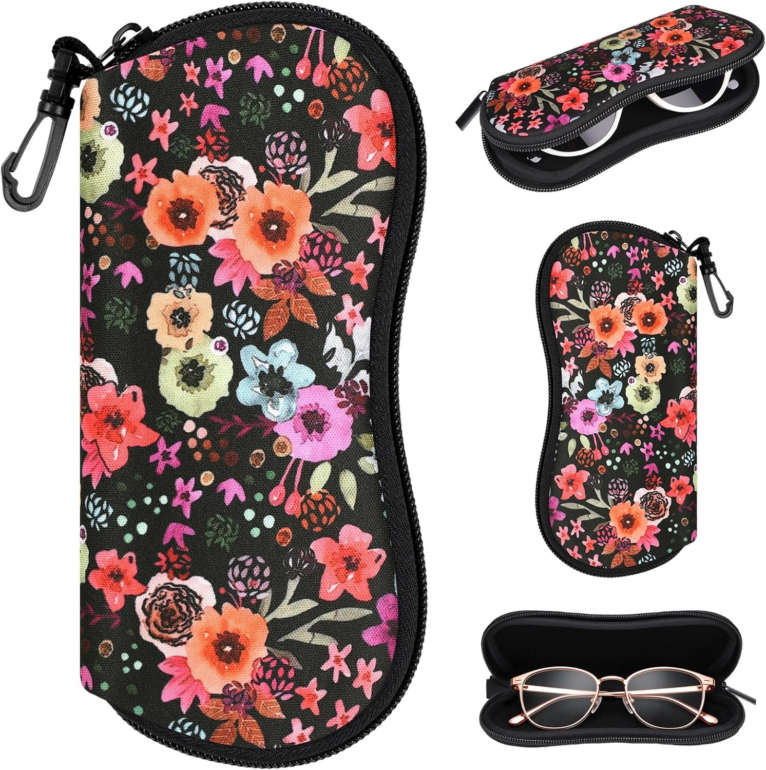 Ultra Light Neoprene Zipper Soft Padded Glasses Case