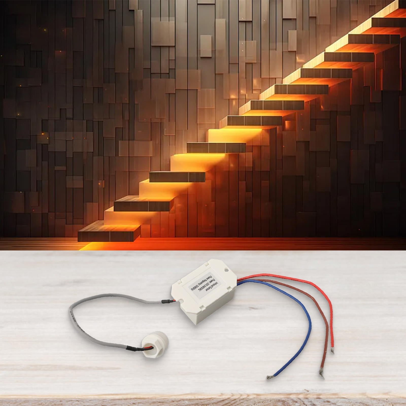 Reliable Electric Relay Body Motion Sensor for Lamp Control Easy Installation